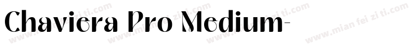 Chaviera Pro Medium字体转换